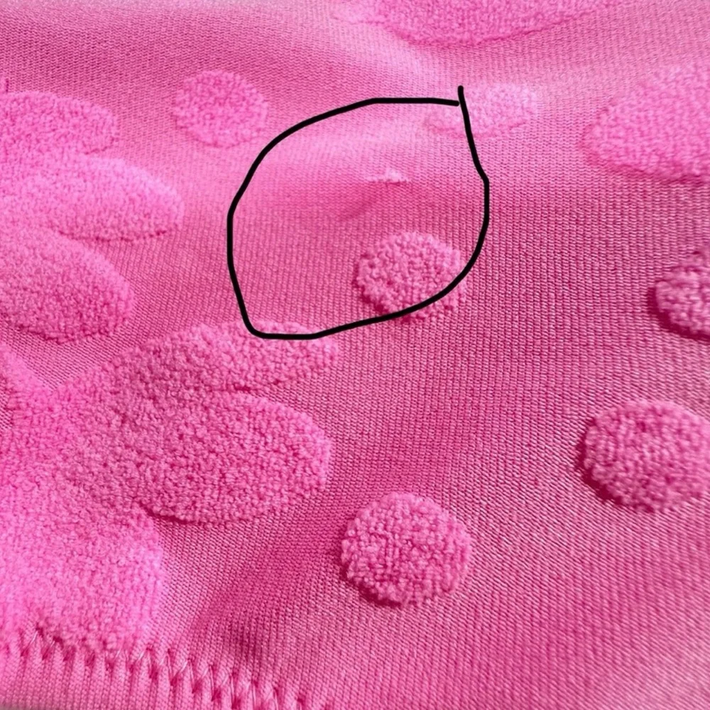 Aerie One Piece Size XL Terry Cut Out Strapless Neon Pink Swimsuit NWT - Picture 6 of 6